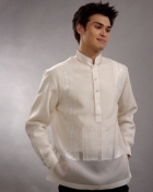 Men's Barong Cream Jusi fabric 100325 Cream Men's Barong Cream Jusi fabric 100325 Cream